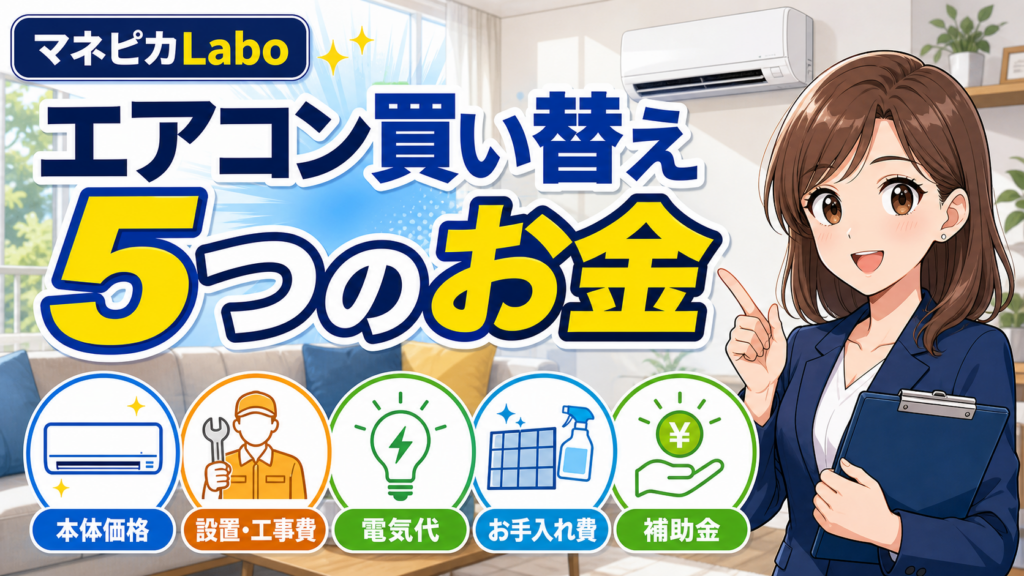 エアコン買い替えで確認したい本体価格・設置工事費・電気代・お手入れ費・補助金の5項目